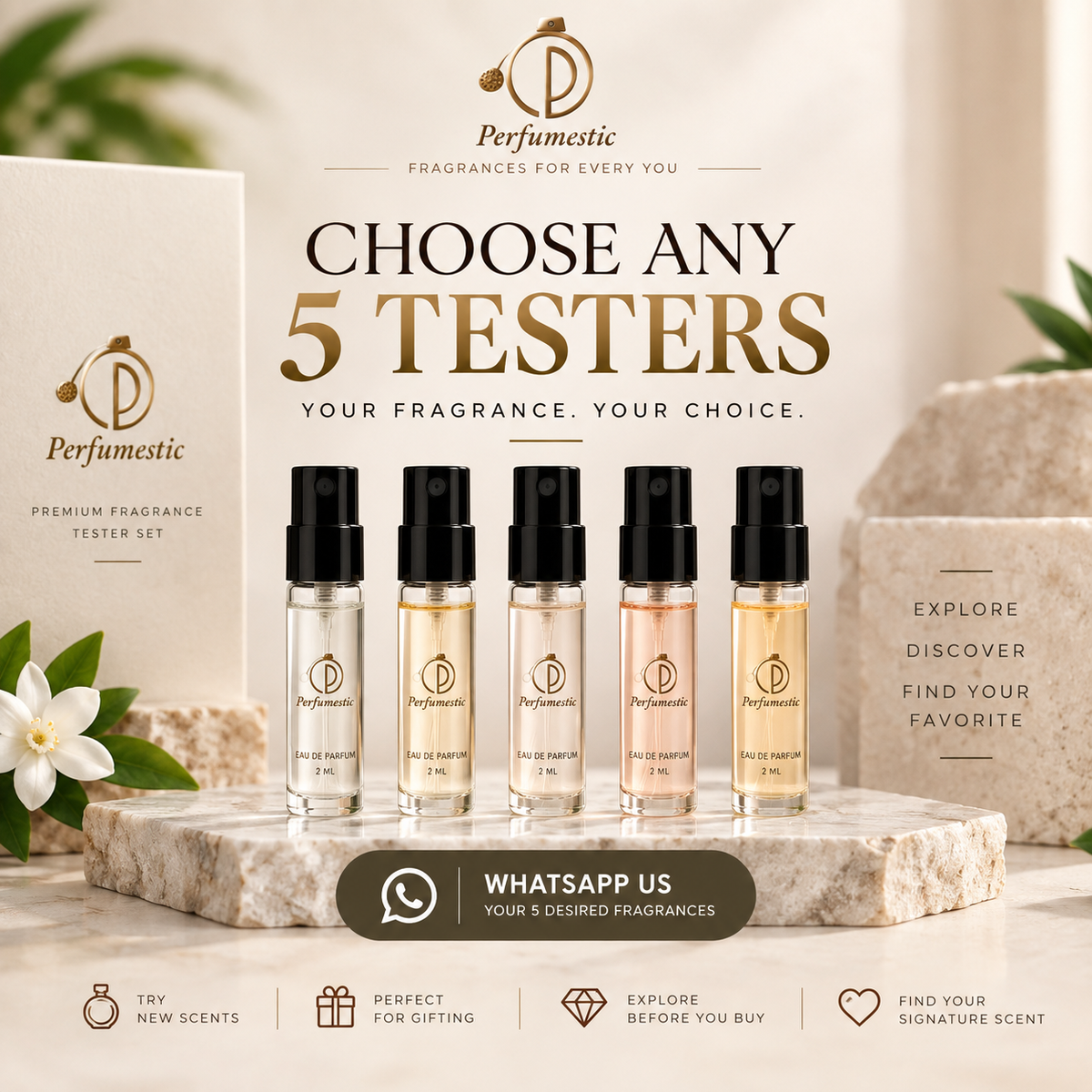 Choose Any 5 x 5ml Testers - Whatsapp your list